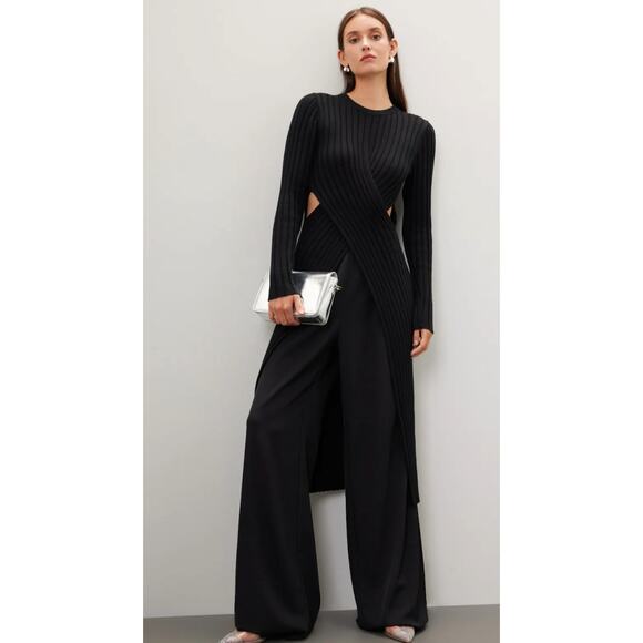 Ronny Kobo x RTR Crisscross Black Knit  Sweater - Picture 1 of 8